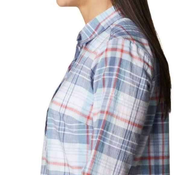 🆕Columbia Women's Camp Henry II Tunic, Faded Sky Plaid, SM and MD. Brand NEW - Picture 2 of 4